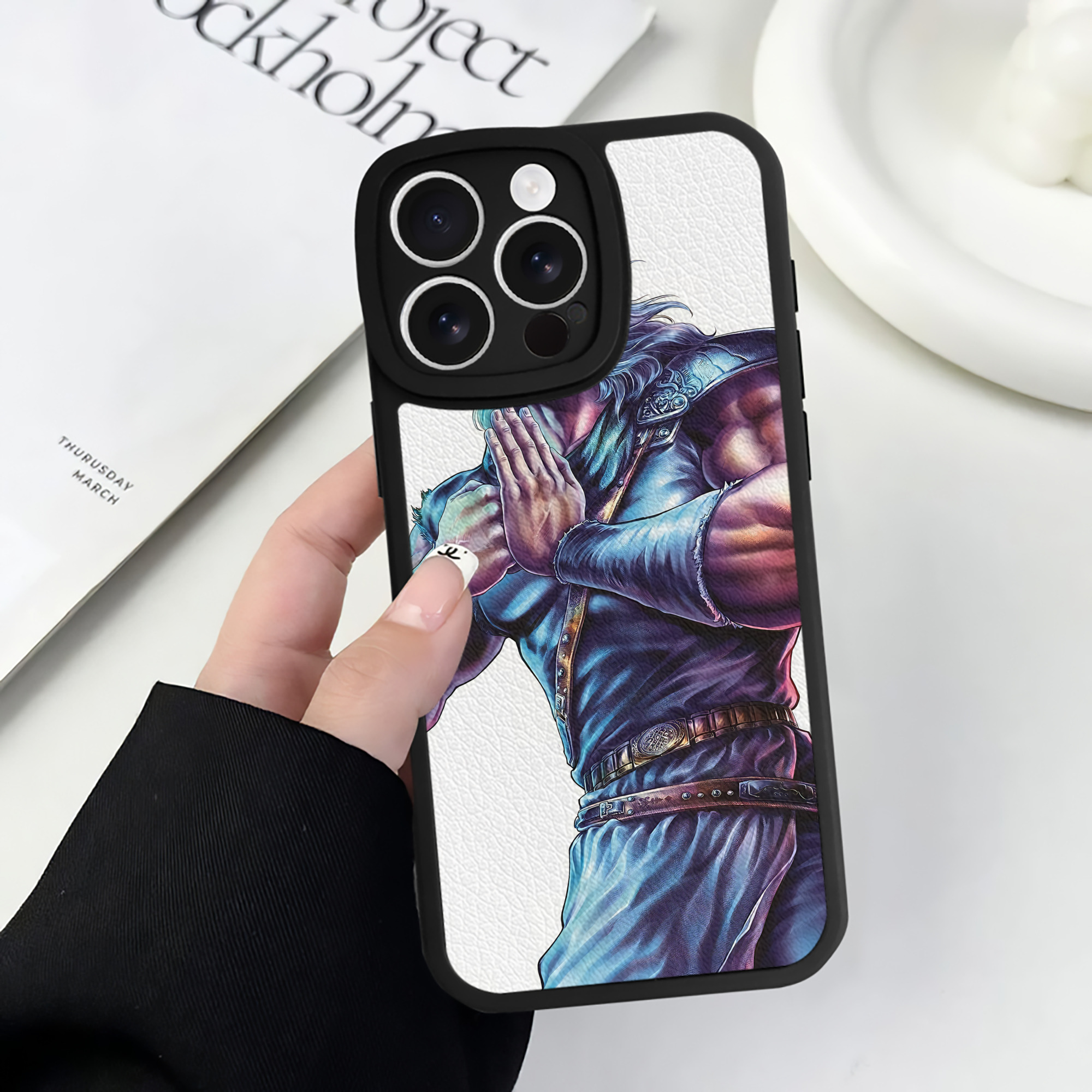 （画像用） 北斗の拳 Fist of the North Star 【iPhone 16シリーズ対応】シリコンスマホケース（レザー調） 材質：シリコン